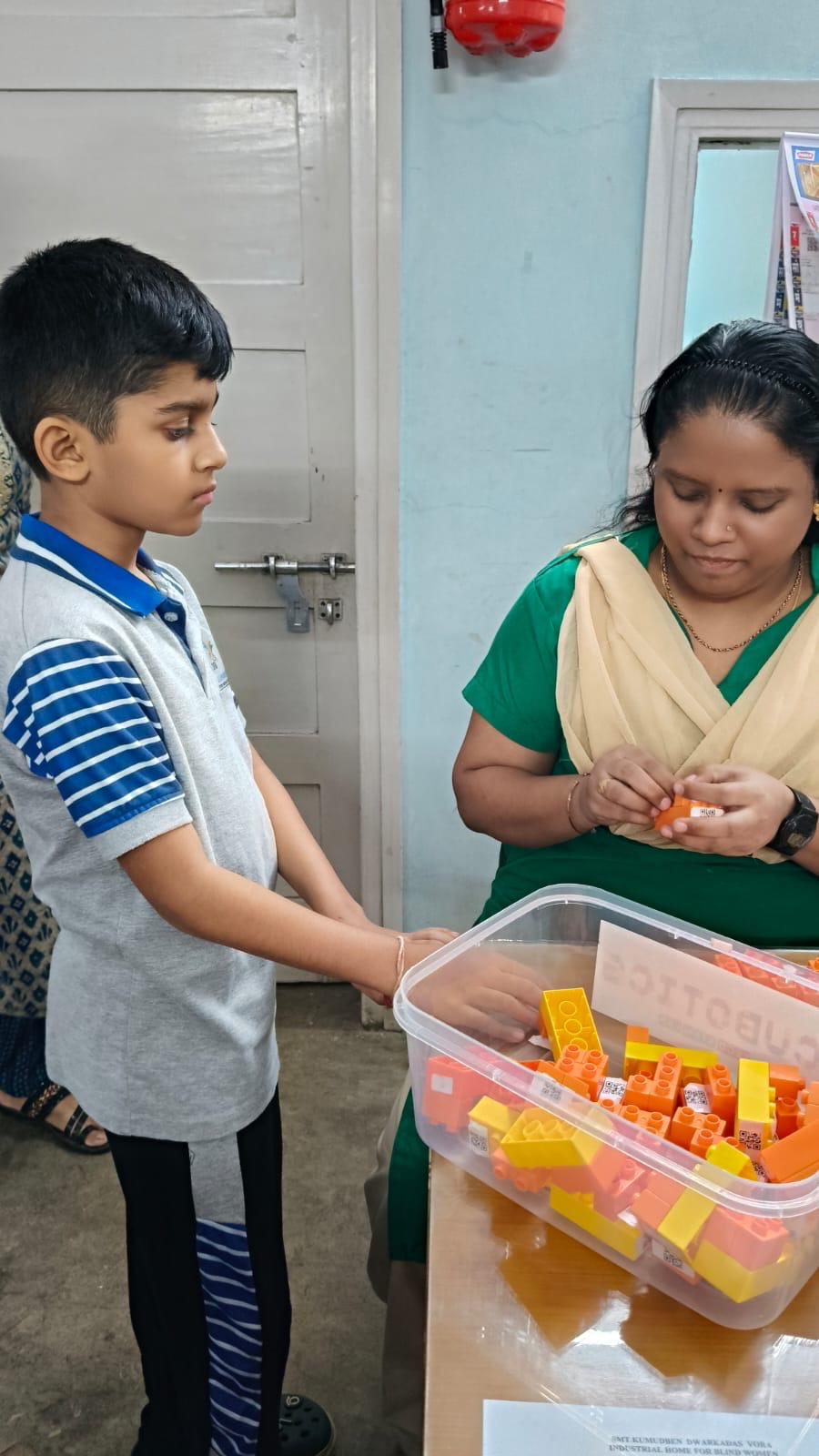 Students testing the machine